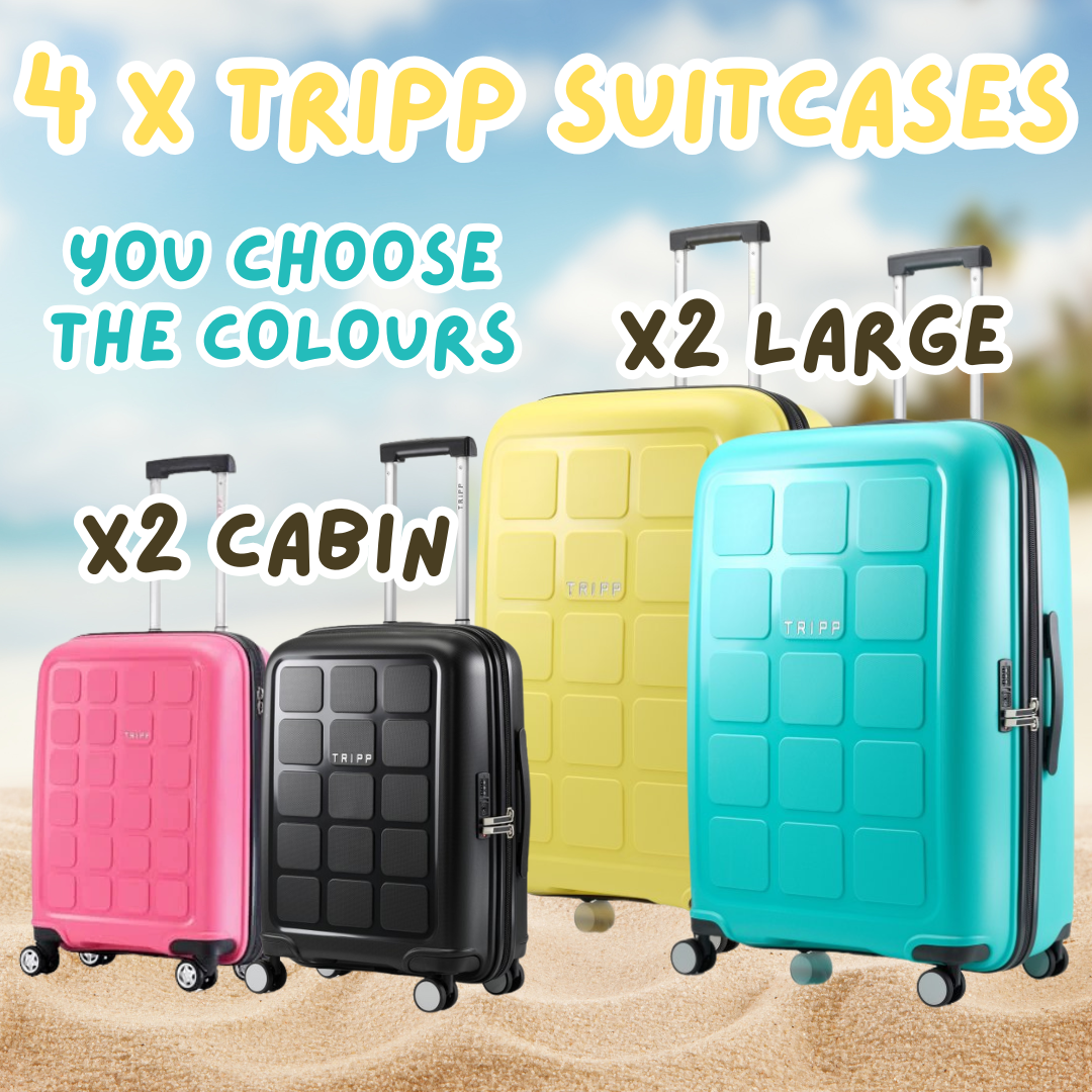 TRIPP LUGGAGE BUNDLE! 2 X LARGE & 2 X CABIN SUITCASES